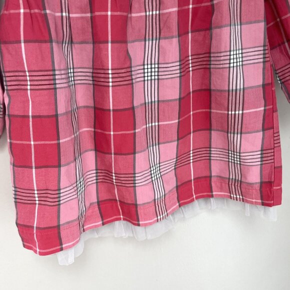 NWT Sanetta Red Plaid Dress - Picture 3 of 8